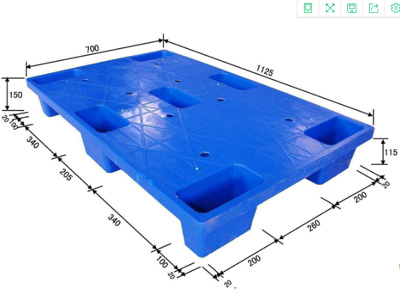 1125七脚平板塑料托盘