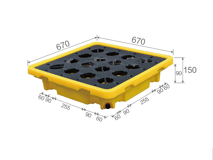 单桶防渗漏塑料托盘